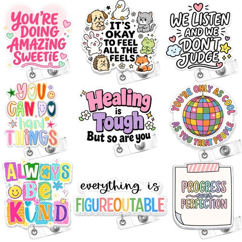 9pc mental health badge reel - mental,