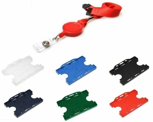 Red extendable neck lanyard - red,