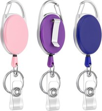 3PCS Retractable Badge Reel