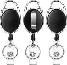 3pcs Retractable Badge Reel