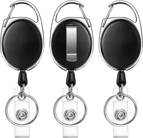 3pcs retractable badge reel - badge,