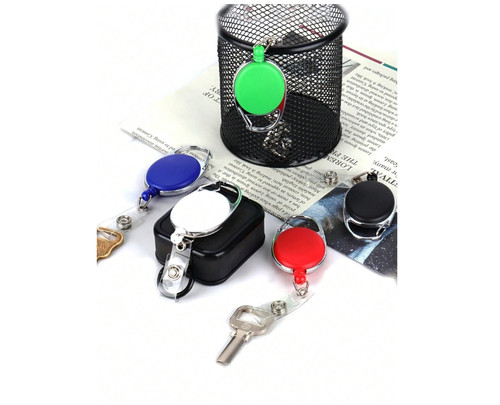 Retractable key chain card - chain,