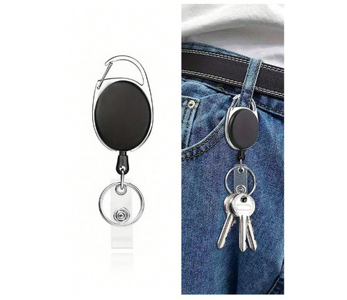 Retractable key chain card - id,