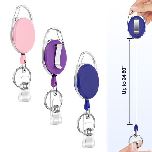 Retractable keychain badge - keychain,