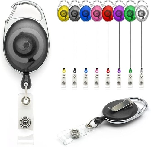 Black retractable yoyo reel - black,