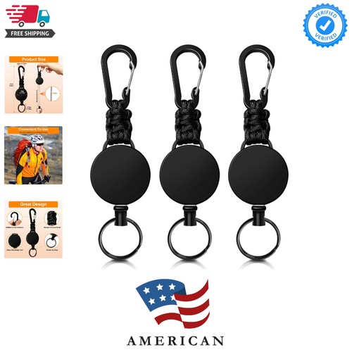 Retractable keychain pack - retractable, 3